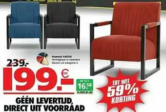 Seats and Sofas Fauteuil castle aanbieding