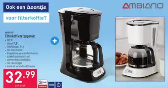 ALDI Ambiano filterkoffiezetapparaat aanbieding