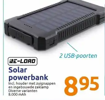 Action Solar powerbank aanbieding