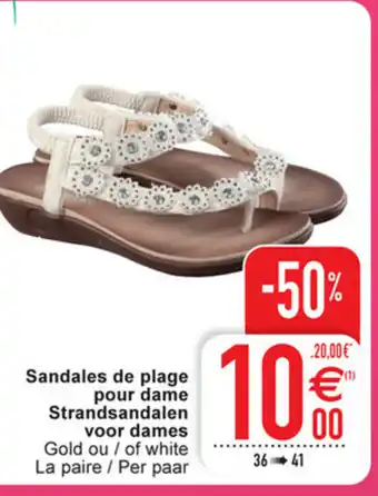 Cora Sandales de plage pour dame strandsandalen voor dames aanbieding