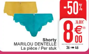 Cora Shorty marilou dentelle aanbieding