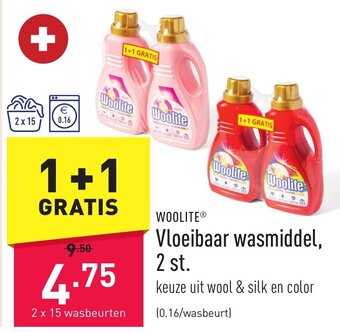 ALDI Woolite vloeibaar wasmiddel, 2 st aanbieding