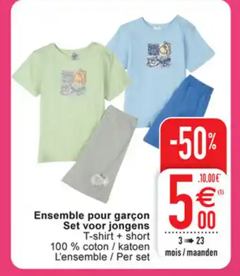 Ensemble pour garcon set voor jongens