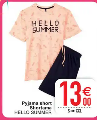 Pyjama short hello summer
