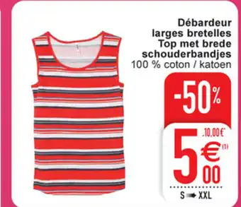 Cora Debardeur larges bretelles top met brede schouderbandjes aanbieding