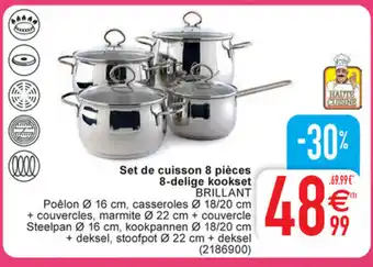 Cora Set de cuisson 8 pieces 8-delige kookset aanbieding