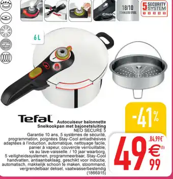 Cora Tefal autocuiseur baionnette snelkookpan met bajonetsluiting aanbieding