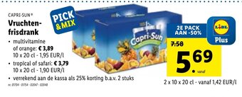 Lidl Capri-sun Vruchtenfrisdrank aanbieding