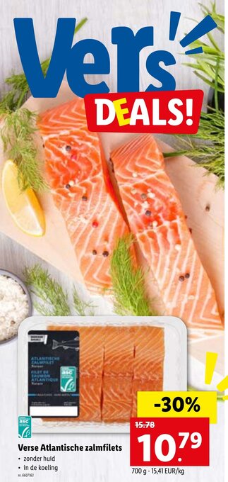 Lidl Verse Atlantische zalmfilets aanbieding