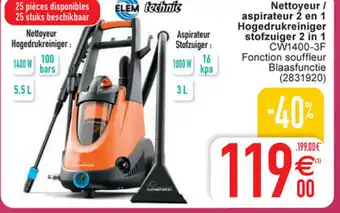 Cora Nettoyeur / aspirateur 2 en 1 hogedrukreiniger stofzuiger 2 in 1 aanbieding