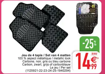 Cora Jeu de 4 tapis / set van 4 matten aanbieding