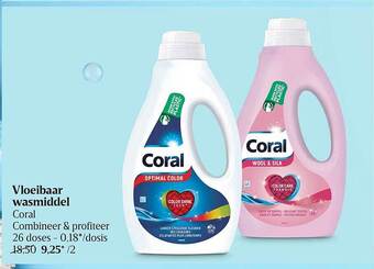 Delhaize Vloeibaar wasmiddel coral aanbieding