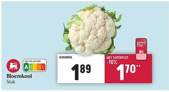 Delhaize Bloemkool aanbieding