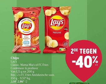 Delhaize Chips lay's aanbieding
