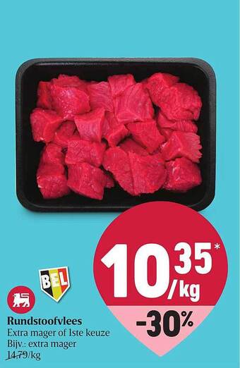 Delhaize Rundstoofvlees aanbieding