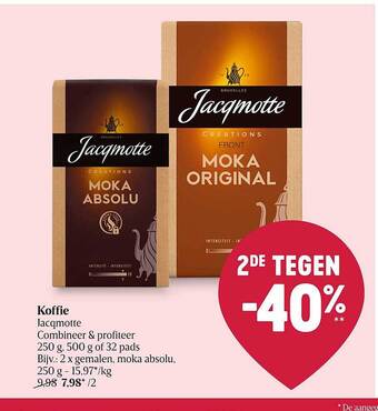 Delhaize Koffie jacqmotte aanbieding