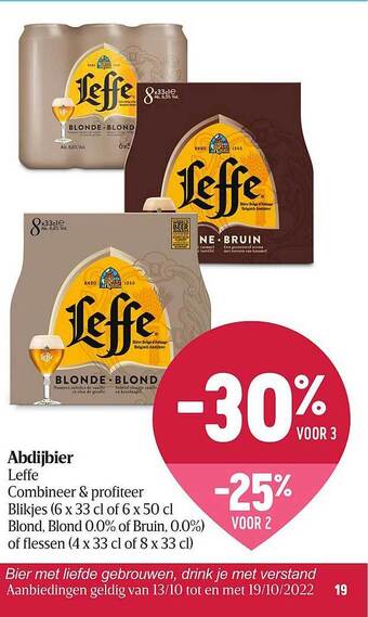 Delhaize Abdijbier leffe aanbieding