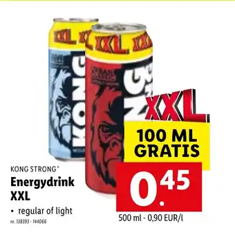 Lidl Kong Strong Energydrink XXL aanbieding