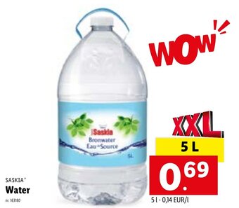 Lidl Saskia Water aanbieding