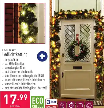 ALDI Light Zone Ledlichtketting 5M aanbieding