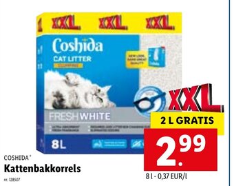 Lidl Coshida Kattenbakkorrels aanbieding