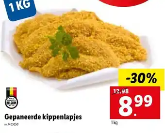 Lidl Gepaneerde Kippenlapjes 1kg aanbieding
