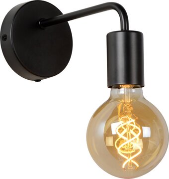 Bol.com Lucide scott - wandlamp - 1xe27 - zwart aanbieding
