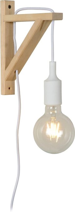Bol.com Lucide fix - wandlamp - 1xe27 - wit aanbieding