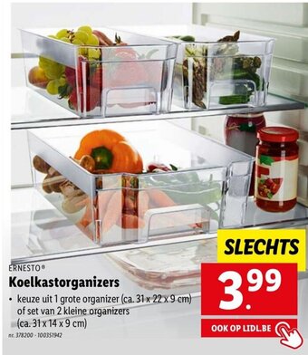 Lidl Ernesto Koelkastorganizers aanbieding