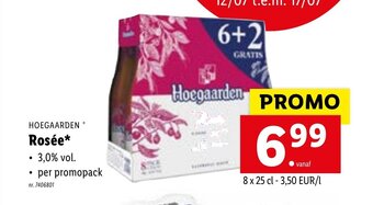 Lidl Hoegaarden Rosée aanbieding