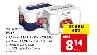 Lidl Stella Artois Pils aanbieding