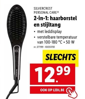 Lidl Silvercrest Personal Care 2-in-1 Haarborstel en Stijltang aanbieding