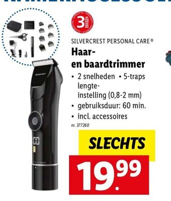 Lidl Silvercrest Personal Care Haar - en Baardtrimmer aanbieding
