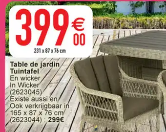 Cora Table de jardin tuintafel 231x87x76 cm aanbieding