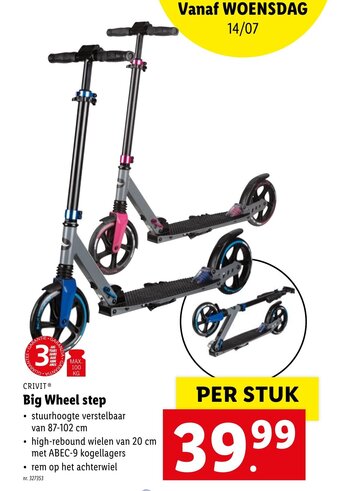 Lidl Crivit Big Wheel step aanbieding