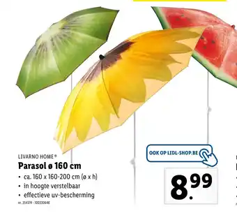 Lidl Livarno Home Parasol ø 160cm aanbieding