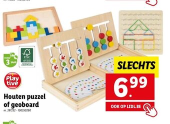 Lidl Houten Puzzel of Geoboard aanbieding
