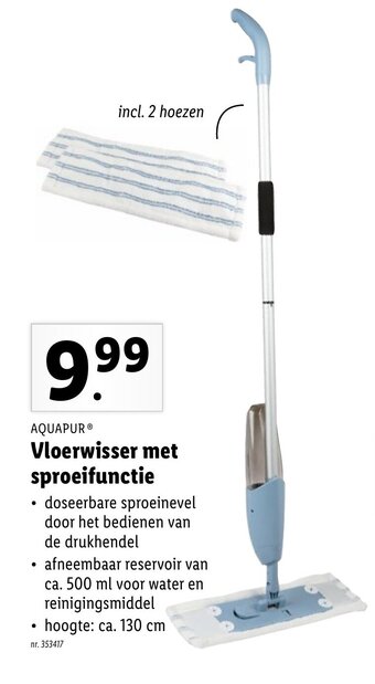 Aquapur Vloerwisser met sproeifunctie