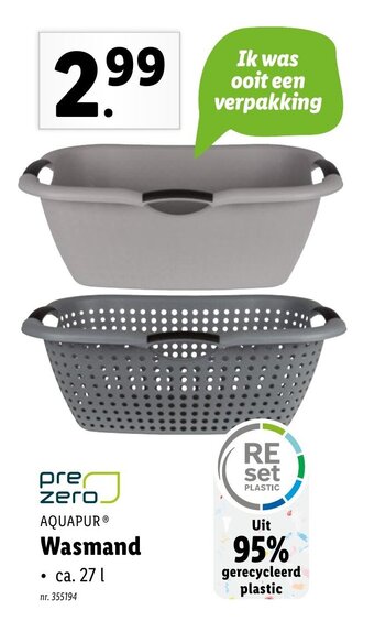 Lidl Aquapur Wasmand aanbieding