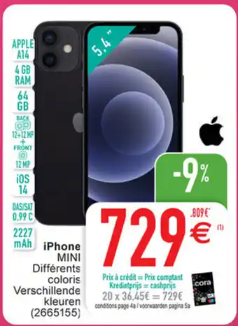 Cora Iphone mini aanbieding