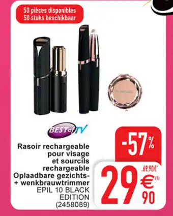 Rasoir rechargeable pour visage et sourcils rechargeable oplaadbare gezichts + wenkbrauwtrimmer