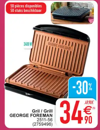Cora Grill geroge foreman aanbieding