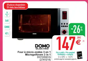 Cora domo elektro four micro-ondes 3 en 1 microgolfoven 3 in 1 aanbieding