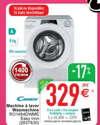 Cora Candy machine a laver wasmachine aanbieding