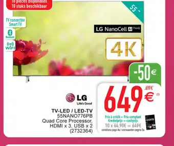 Cora Lg tv-led 55nano776pb aanbieding