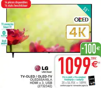 Cora Lg tv-led Oled55a16la aanbieding