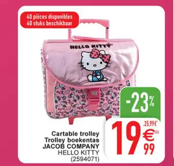 Cartable trolley trolley boekentas hello kitty