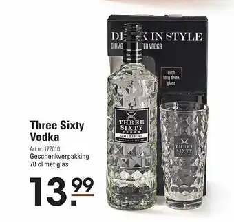 Sligro Three sixty vodka aanbieding