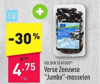 ALDI Golden seafood verse zeeuwse jumbo mosselen aanbieding