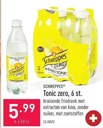 ALDI Schweppes tonic zero, 6 st aanbieding